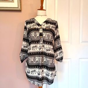 Sheer Long Length Blouse